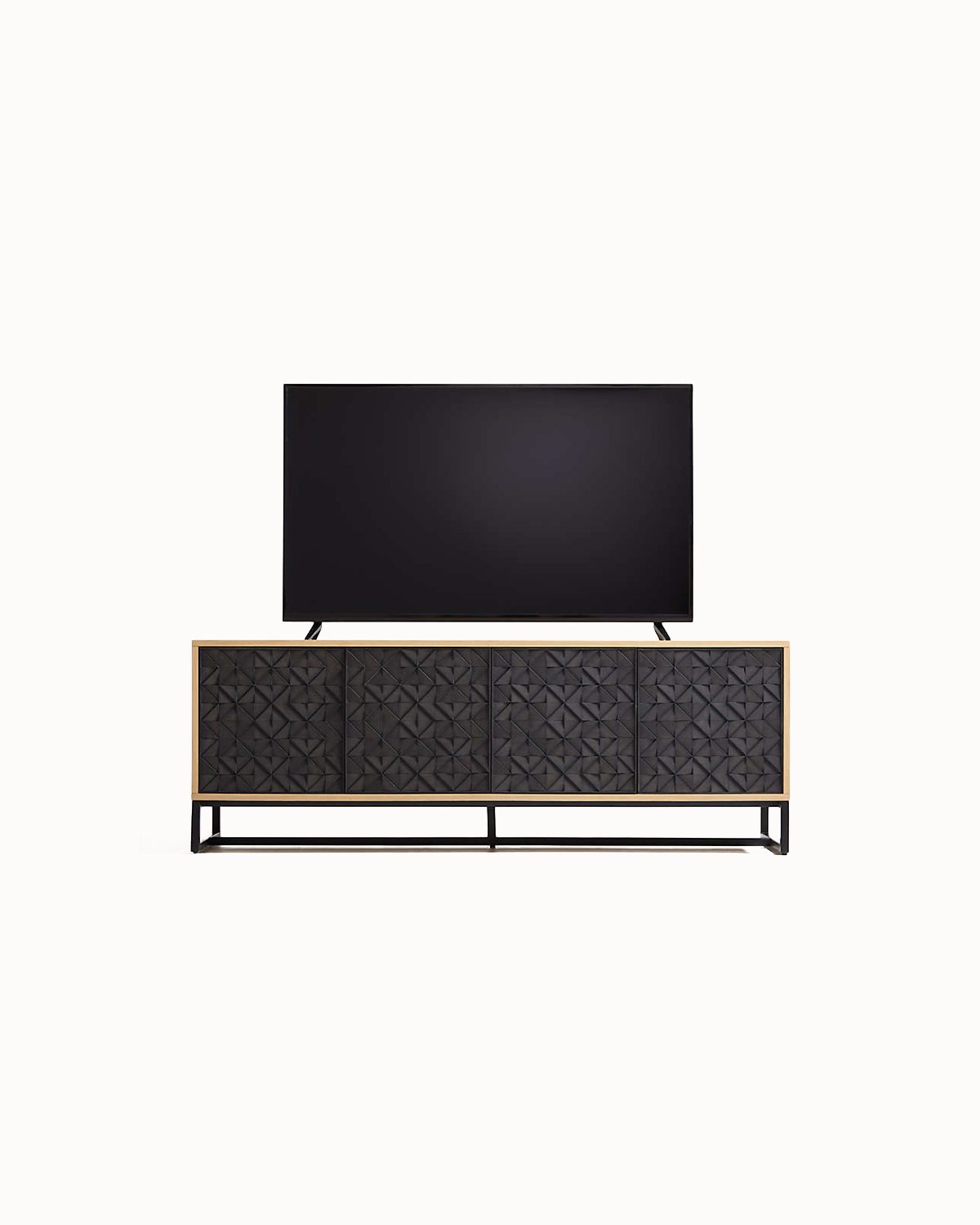 Elevated Media Cabinet Floor Friendly Glides